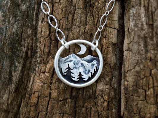 Alpine Dreamer Necklace - Crescent Moon