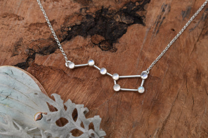 Big Dipper Necklace - Rainbow Moonstone