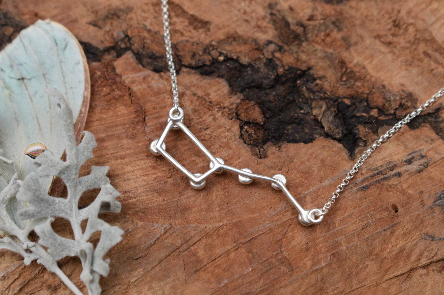 Big Dipper Necklace - Rainbow Moonstone