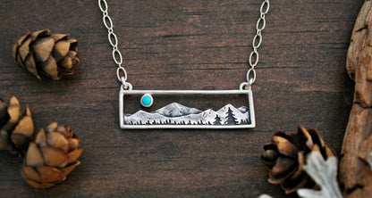 Home in the Valley Necklace - Turquoise