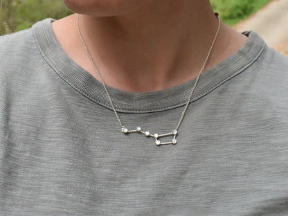 Big Dipper Necklace - Rainbow Moonstone