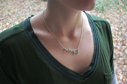 Little Dipper Necklace - Rainbow Moonstone
