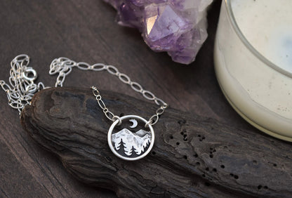 Alpine Dreamer Necklace - Crescent Moon