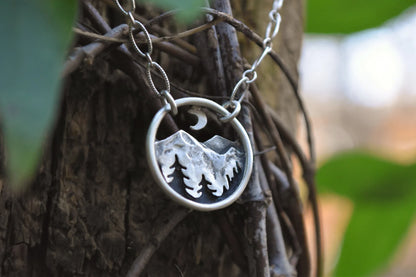 Alpine Dreamer Necklace - Crescent Moon